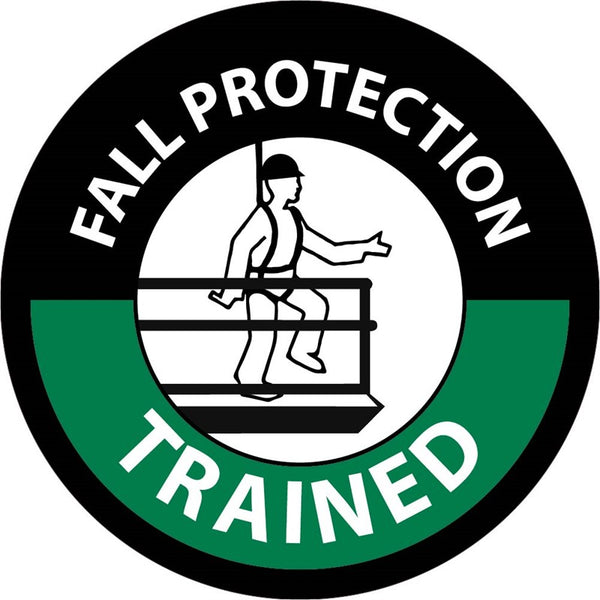 HARD HAT EMBLEM, FALL PROTECTION TRAINED, 2
