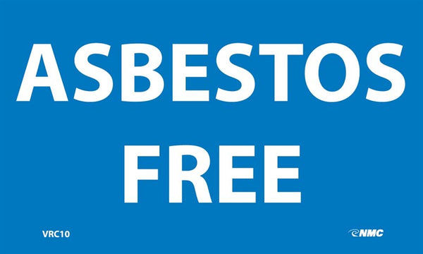 LABELS, ASBESTOS FREE, 3X5, PS VINYL, 500/RL
