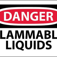DANGER, FLAMMABLE LIQUIDS, 3X5, PS VINYL, 5PK