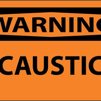 WARNING, CAUSTIC, 3X5, PS VINYL, 5/PK