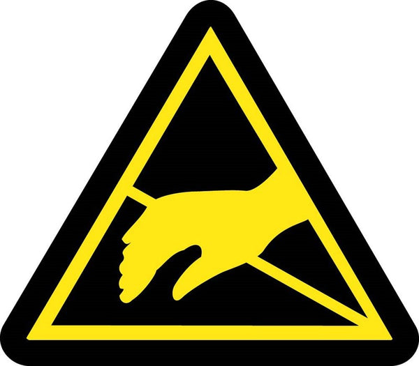 LABEL, GRAPHIC FOR STATIC SENSITIVE HAZARD, 2IN DIA, PS VINYL