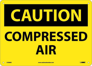 CAUTION, COMPRESSED AIR, 10X14, RIGID PLASTIC