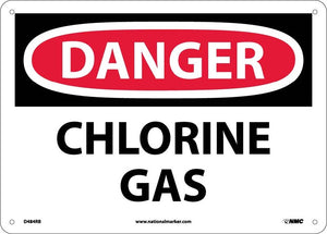 DANGER, CHLORINE GAS, 10X14, PS VINYL