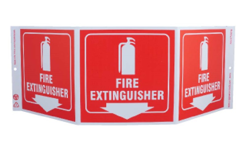 TRI-VIEW, FIRE EXTINGUISHER, 7.5X20,  RECYCLE PLASTIC
