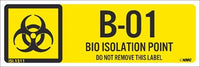 Bio Isolation Point Labels Sequential Numbering 1-10
