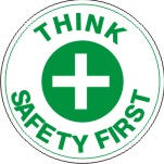 Think Safety First Anti-Slip Floor Decals | FD-27