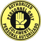 Authorized Personnel Only Bilingual Anti-Slip Floor Decals | FD-41