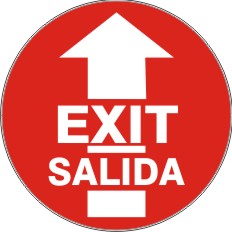 Exit Bilingual Anti-Slip Floor Decals | FD-44