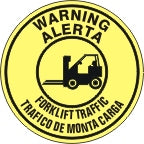 Warning Forklift Traffic Bilingual Anti-Slip Floor Decals | FD-47