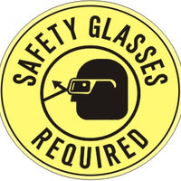 Safety Glasses Required Anti-Slip Floor Decals | FD-15