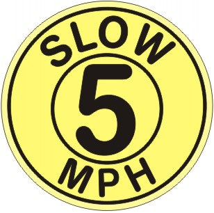 Slow 5 MPH Anti-Slip Floor Decals | FD-19