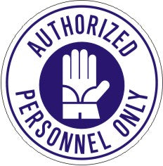 Authorized Personnel Only Anti-Slip Floor Decals | FD-1