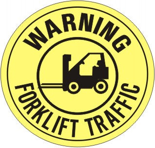Warning Forklift Traffic Anti-Slip Floor Decals | FD-21