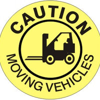 Caution Moving Vehicles Anti-Slip Floor Decals | FD-2