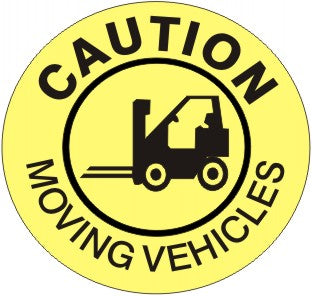 Caution Moving Vehicles Anti-Slip Floor Decals | FD-2