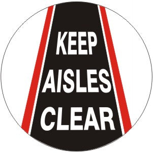 Keep Aisles Clear Anti-Slip Floor Decals | FD-31