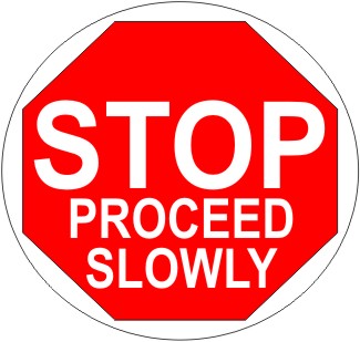 Stop Proceed Slowly Anti-Slip Floor Decals | FD-4