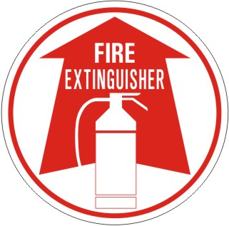Fire Extinguisher Anti-Slip Floor Decals | FD-5