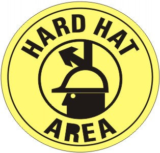 Hard Hat Area Anti-Slip Floor Decals | FD-7