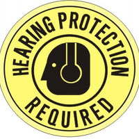 Hearing Protection Required Anti-Slip Floor Decals | FD-9
