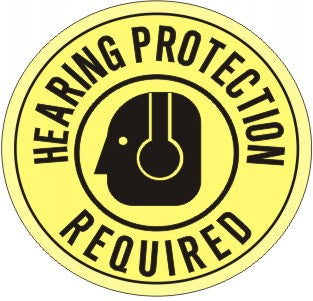 Hearing Protection Required Anti-Slip Floor Decals | FD-9