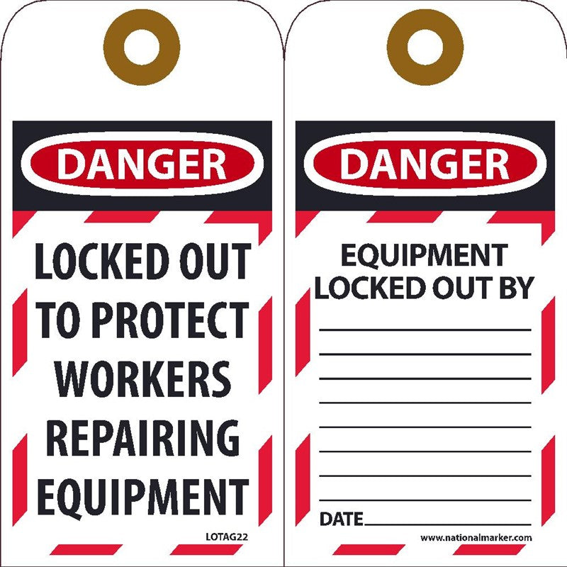 Danger Locked Out To Protect Workers Repairing Equipment | LOTAG22