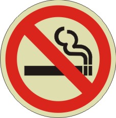 No Smoking Symbol Glow Anti-Slip Floor Decals | FDGL-13