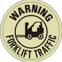 Warning Forklift Traffic Glow Anti-Slip Floor Decals | FDGL-21