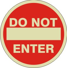 Do Not Enter Glow Anti-Slip Floor Decals | FDGL-23