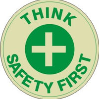 Think Safety First Glow Anti-Slip Floor Decals | FDGL-27