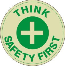 Think Safety First Glow Anti-Slip Floor Decals | FDGL-27