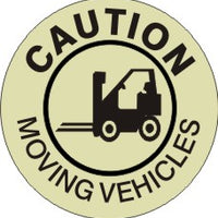 Caution Moving Vehicles Glow Anti-Slip Floor Decals | FDGL-2