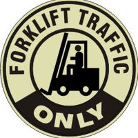 Forklift Traffic Only Glow Anti-Slip Floor Decals | FDGL-45