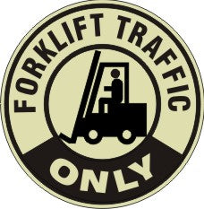 Forklift Traffic Only Glow Anti-Slip Floor Decals | FDGL-45
