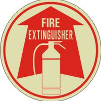 Fire Extinguisher Glow Anti-Slip Floor Decals | FDGL-5