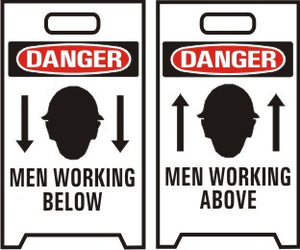 Danger Workers Working Below Above Floor Stand Sign | FFS-20
