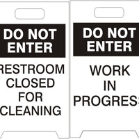 Do Not Enter Restroom Closed For Cleaning Floor Stand Sign | FFS-5