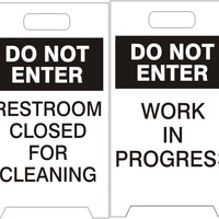 Do Not Enter Restroom Closed For Cleaning Floor Stand Sign | FFS-5