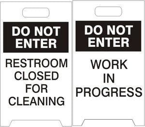 Do Not Enter Restroom Closed For Cleaning Floor Stand Sign | FFS-5