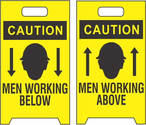 Caution Workers Working Below Above Floor Stand Sign | FFS-7