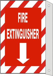 Fire Extinguisher Down Arrow Flange Sign | FL-2629