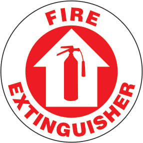 Fire Extinguisher Premium Laminated Anti-Slip Floor Decals | FS1011V