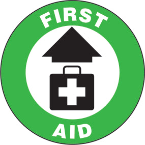 First Aid Premium Laminated Anti-Slip Floor Decals | FS1013V