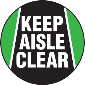 Keep Aisle Clear Premium Laminated Anti-Slip Floor Decals | FS1016V