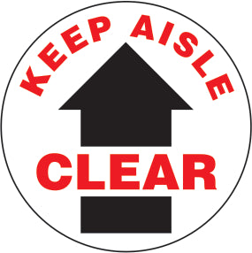 Keep Aisle Clear Premium Laminated Anti-Slip Floor Decals | FS1017V