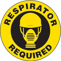 Respirator Required Premium Laminated Anti-Slip Floor Decals | FS1024V
