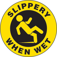 Slippery When Wet Premium Laminated Anti-Slip Floor Decals | FS1029V