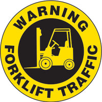 Warning Forklift Traffic Premium Laminated Anti-Slip Floor Decals | FS1032V