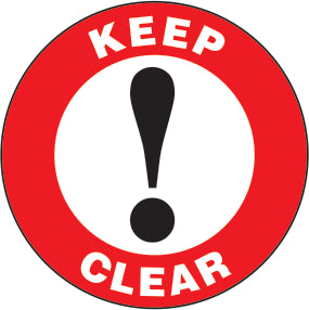 Keep Clear Premium Laminated Anti-Slip Floor Decals | FS1038V