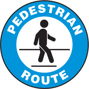 Pedestrian Route Premium Laminated Anti-Slip Floor Decals | FS1041V